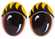 Глаза для игрушек г29-3 черно-коричнево-желтые