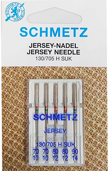 Иглы для швейных машин Schmetz №70-90 для джерси