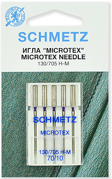 Иглы для швейных машин Schmetz №70 для микротекстиля