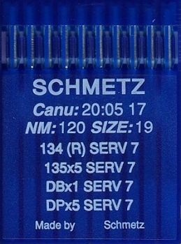 Иглы для промышленных машин Schmetz DPx5 SERV7 №120
