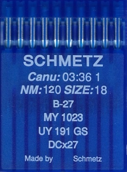 Иглы для промышленных машин Schmetz DCx27 №120