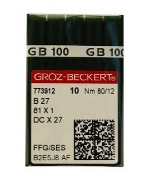 Иглы для промышленных машин Groz-Beckert DCх27 №110/18 FFG/SES (Bх27FRG)